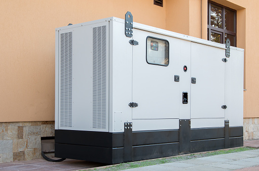 Generator for emergency electric power. With internal combustion engine. Generator for emergency electric power. With internal combustion engine.